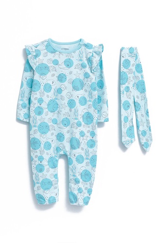 LC WAIKIKI green Baby Girls Rompers And Headband 2 Set F9F91KA4AAB904GS_1
