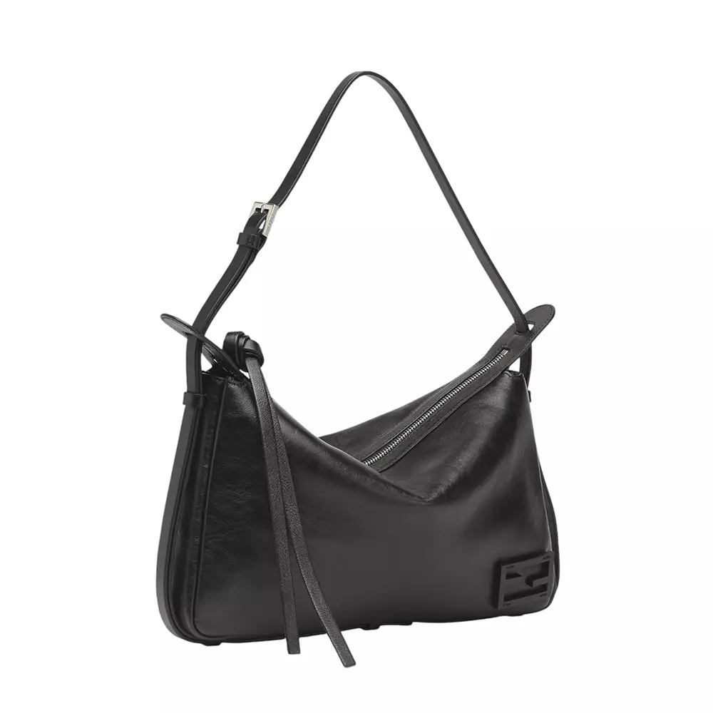 Jual Fendi Simply F Medium Leather Bag Black Original 2025