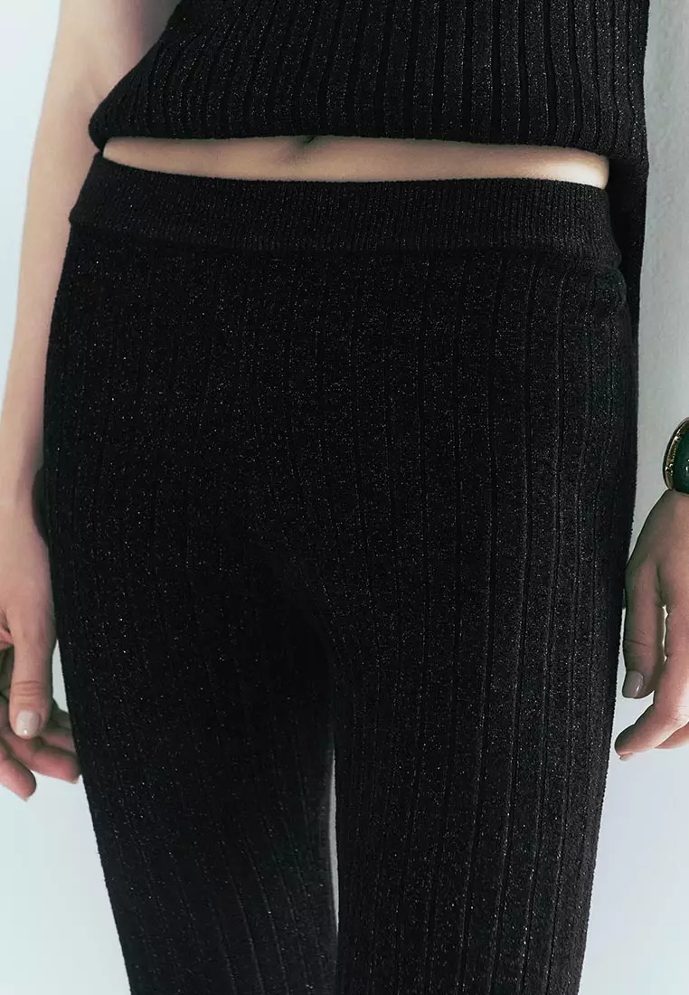 Skinny Knitted Flare Pants