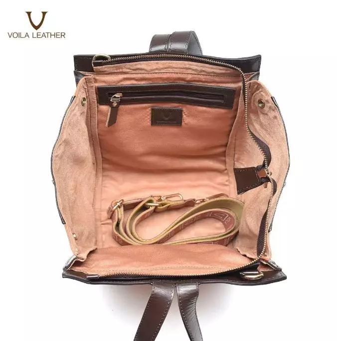 Genuine Leather Tote & Sling Woven Bag Voila Cantika