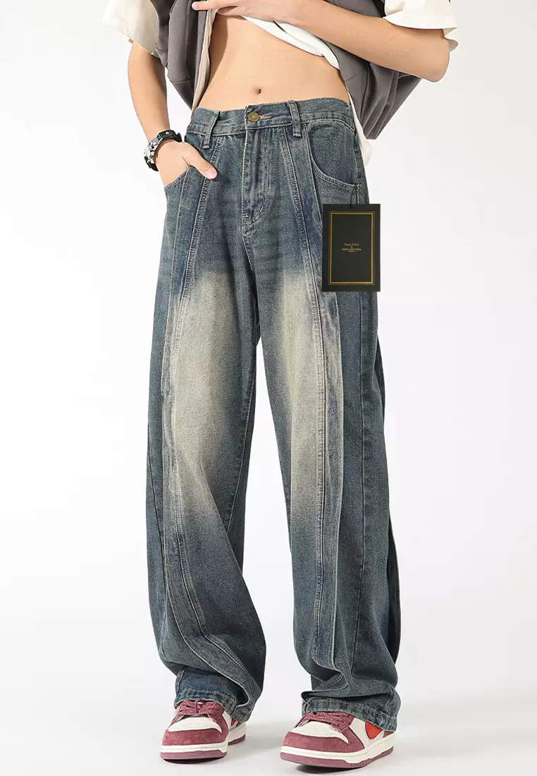 Vintage Washed Loose Fit Jeans LK-DKS2383