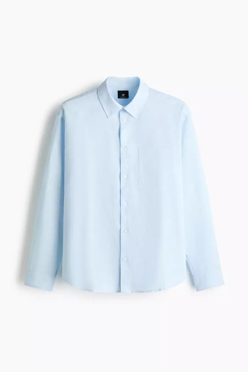 Relaxed Fit Linen-blend shirt