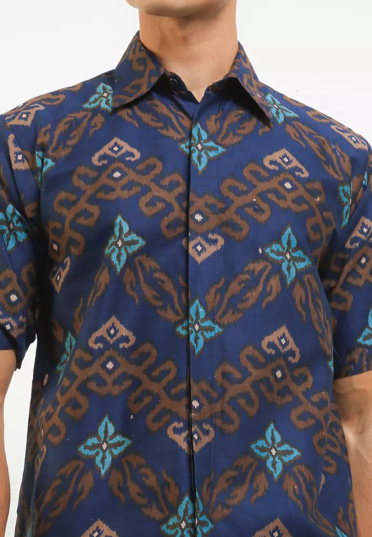 Lawana Kemeja Batik Exclusive Premium Pria Casual Modern Lengan Pendek