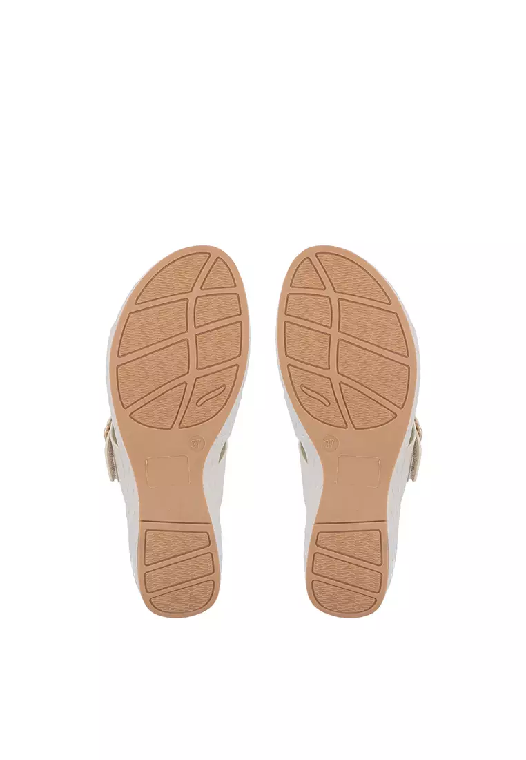 Beige Rachel Double Strap Sandals