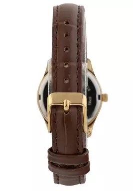 Jam Tangan Wanita Alba AH7BP2 AH7BP2X1 Starp Brown Leather Color Women White Dial Watch Original Garansi Resmi