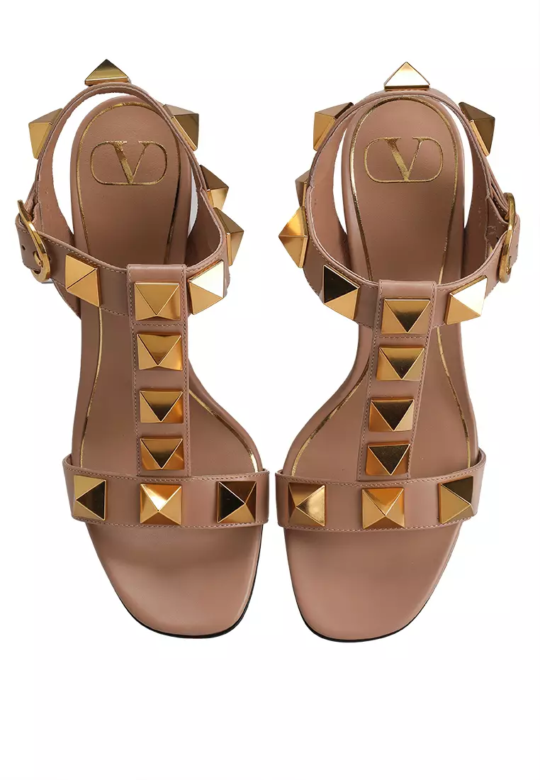Buy Valentino Roman Stud Heel Sandals 90 mm (ik) 2025 Online | ZALORA