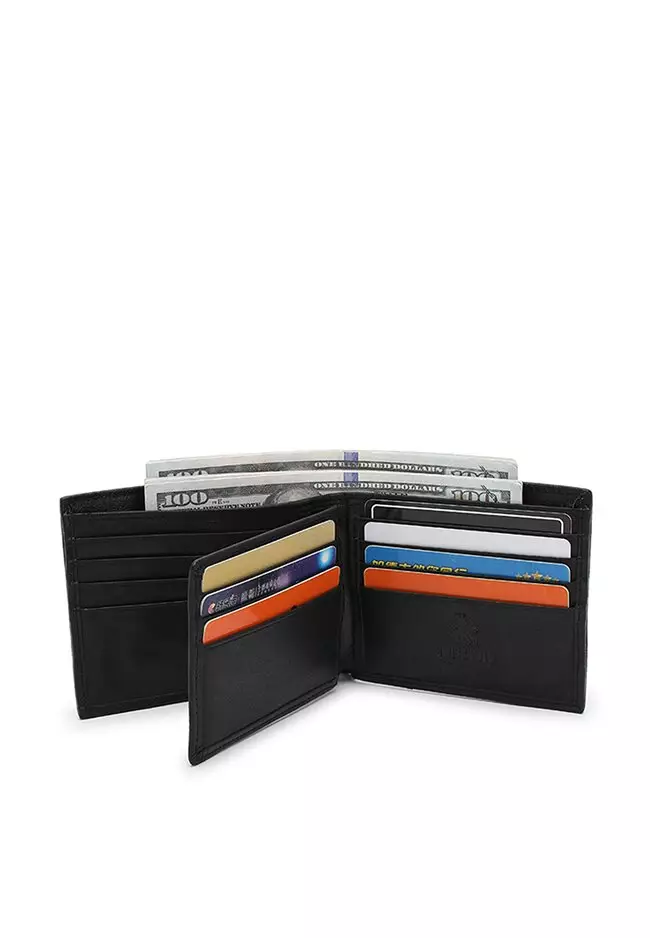 Men's RFID Blocking Bi Fold Wallet - Black