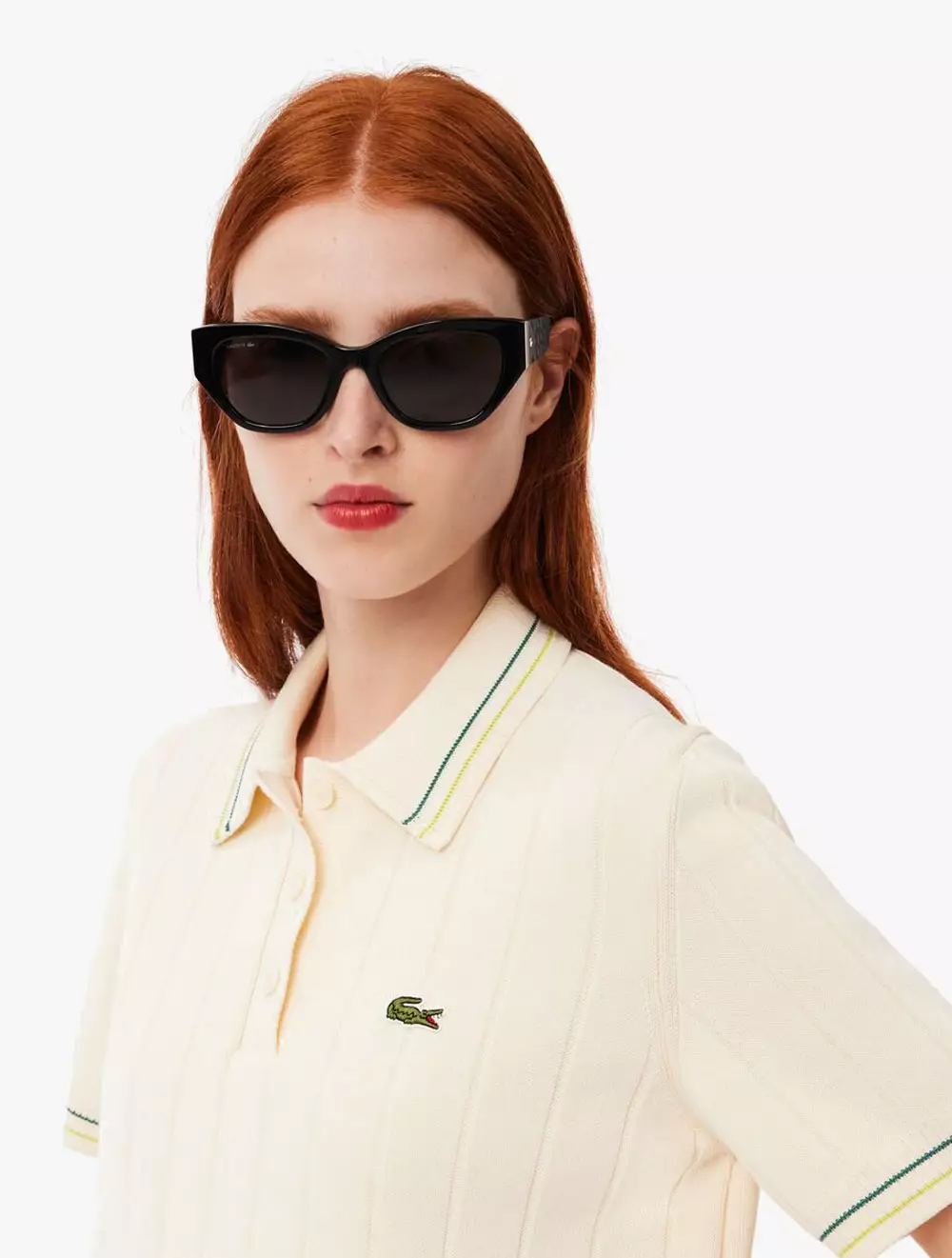 French Made Cotton Polo Dress - WHITE