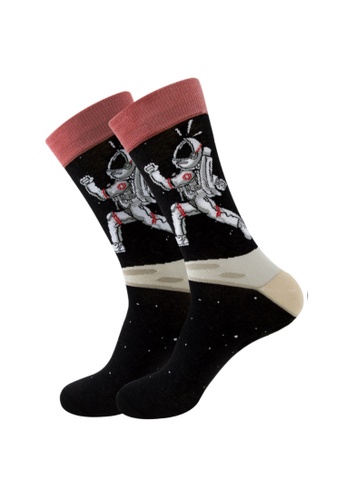 Kings Collection black Running Astronaut Cozy Socks (EU38-EU45) (HS202223) 68A59AA70C32F1GS_1