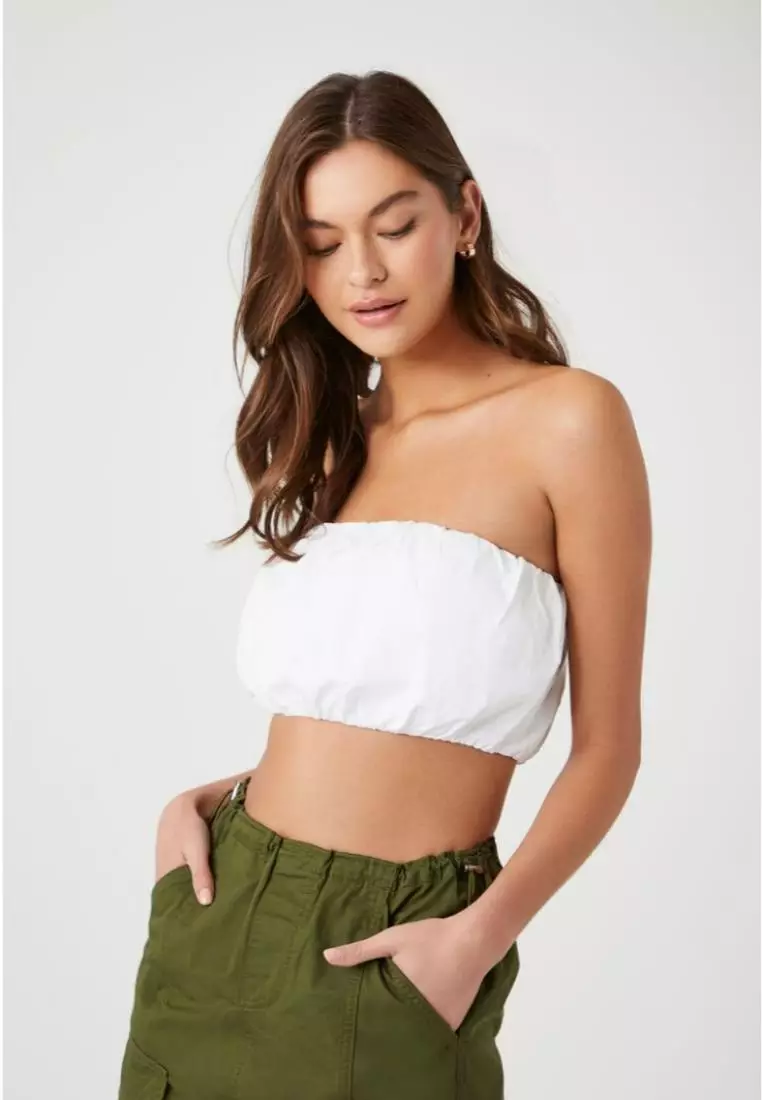 Forever 21 white bandeau shop