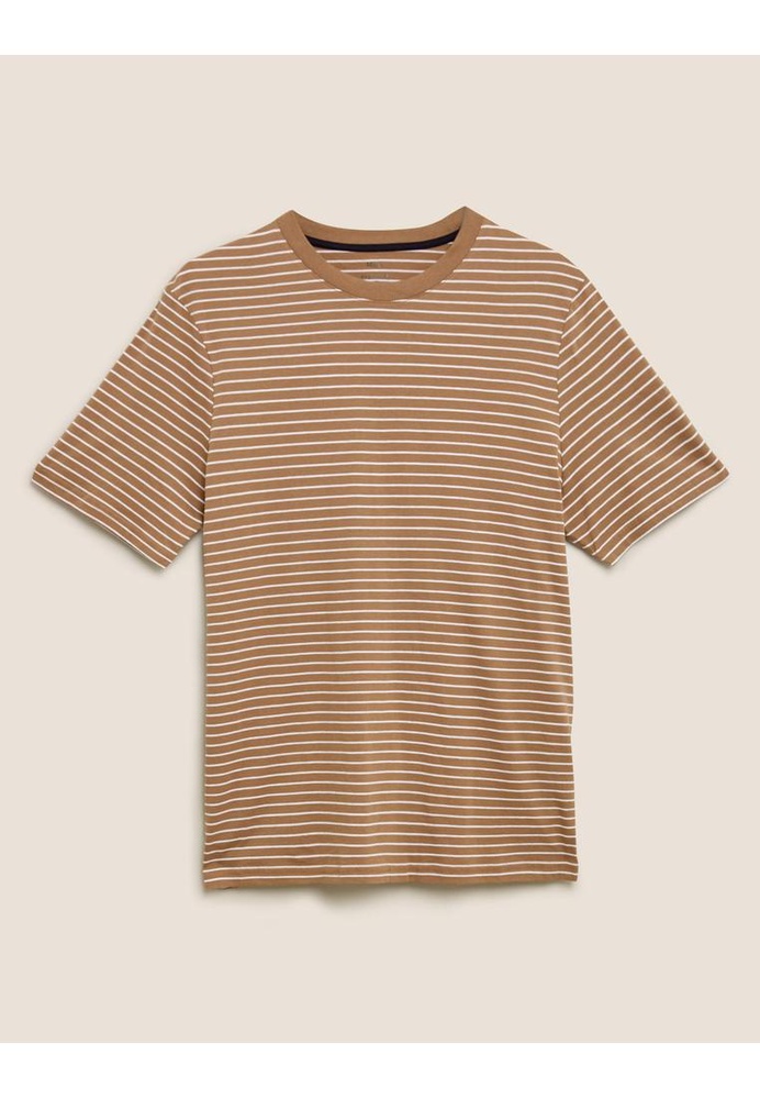 Buy MARKS & SPENCER M&S Pure Cotton Striped T-Shirt Online ...