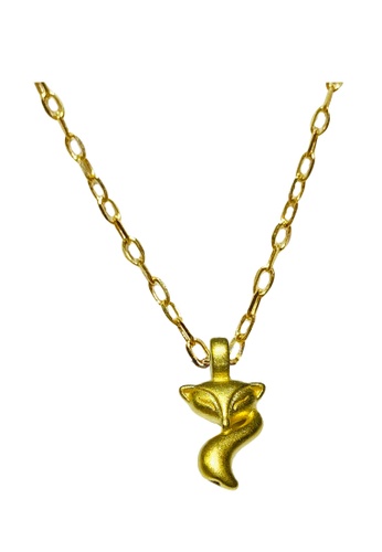 LITZ gold [SPECIAL] LITZ 999 (24K) Gold Shell Pendant With 9K Yellow Gold Chain EP0296-N 4B46EAC114F0F7GS_1