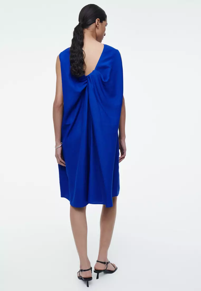 ワンピース COS TWIST-DETAIL MINI DRESS TWIST-DETAIL LINEN MINI DRESS - BLACK | COS