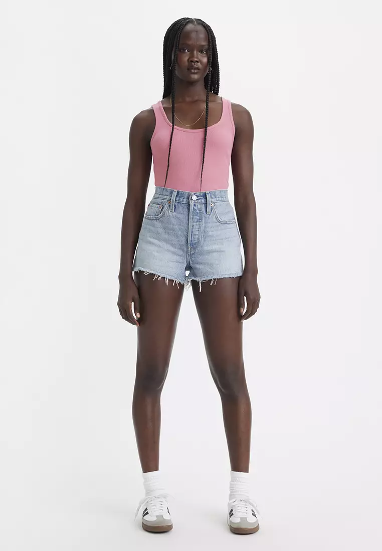 Womens levi high shop waisted denim shorts