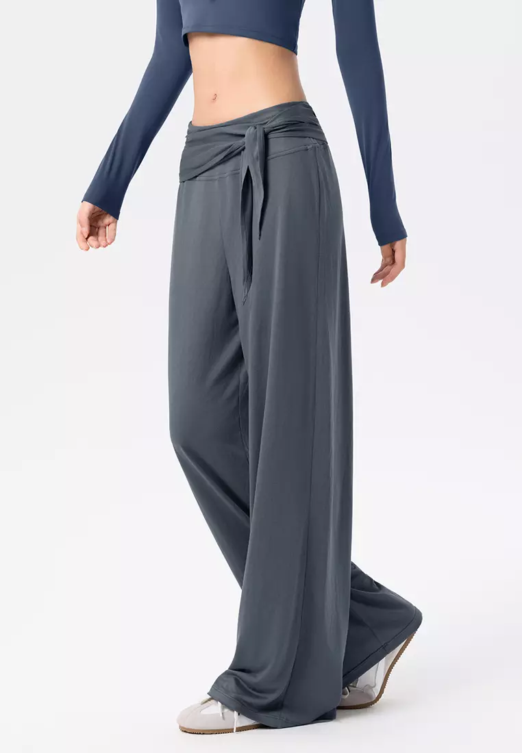 Low Waist Draped Wide Leg Pants DSG-DWL125601
