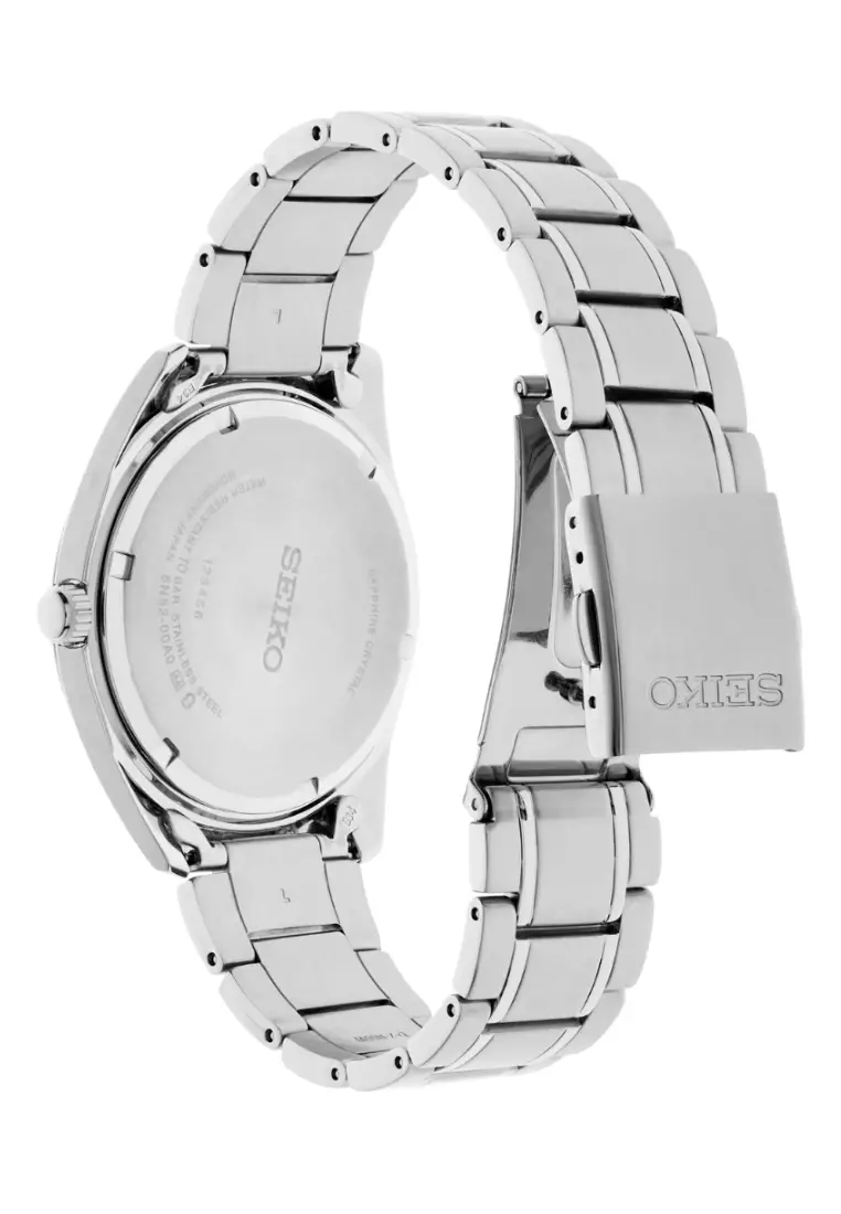 Seiko Gent Essentials Collection Olive Green Sunray Dial Sapphire Crystal Glass Quartz Watch SUR527P1