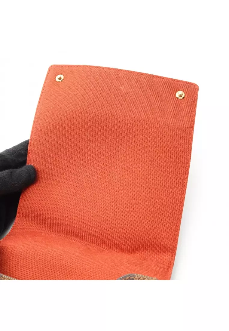 Pre-Loved Louis Vuitton portobello Damier  ebene Shoulder bag PVC leather Brown