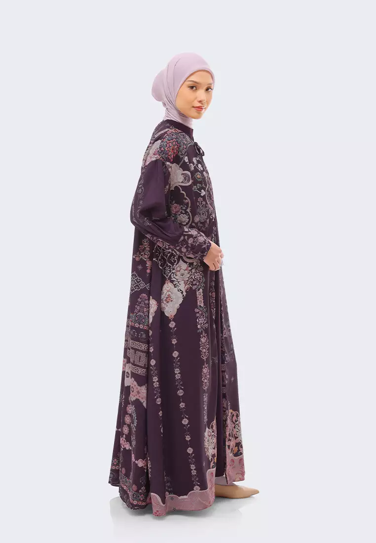 Ria Miranda Plum Saiba Layer Dress Set