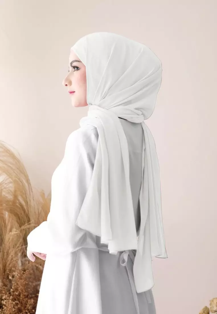 Pashmina Inner Instan 2in1 Ceruty Baby Doll - Chalk