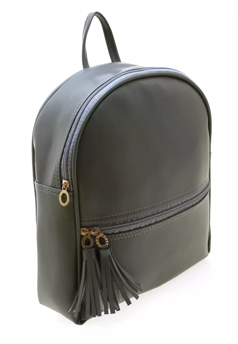 Fita Tas Ransel Wanita Design Casual Simple Backpack Woman Premium Quality - Grey