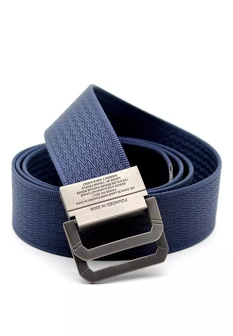 Craftman Tali Ikat Pinggang Pria Buckle Belt Model Retro Material Canvas QU18 ORIGINAL