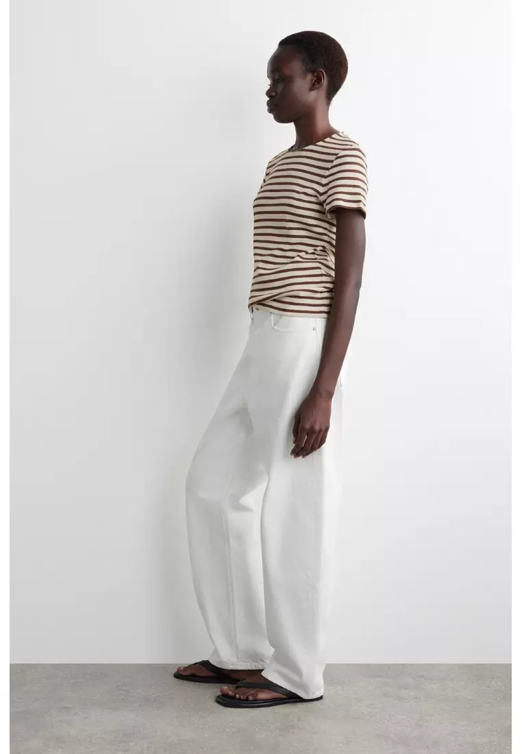 SHRUNKEN SLIM RIBBED T-SHIRT