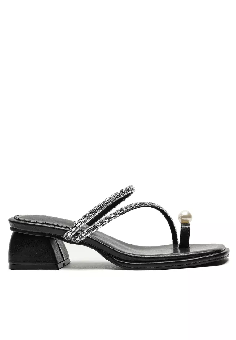 Discount on Twenty Eight Shoes  shoes - SKU: 5CM Rhinestone Strap Clip Toe Mid Heel Sandals WW2067-13