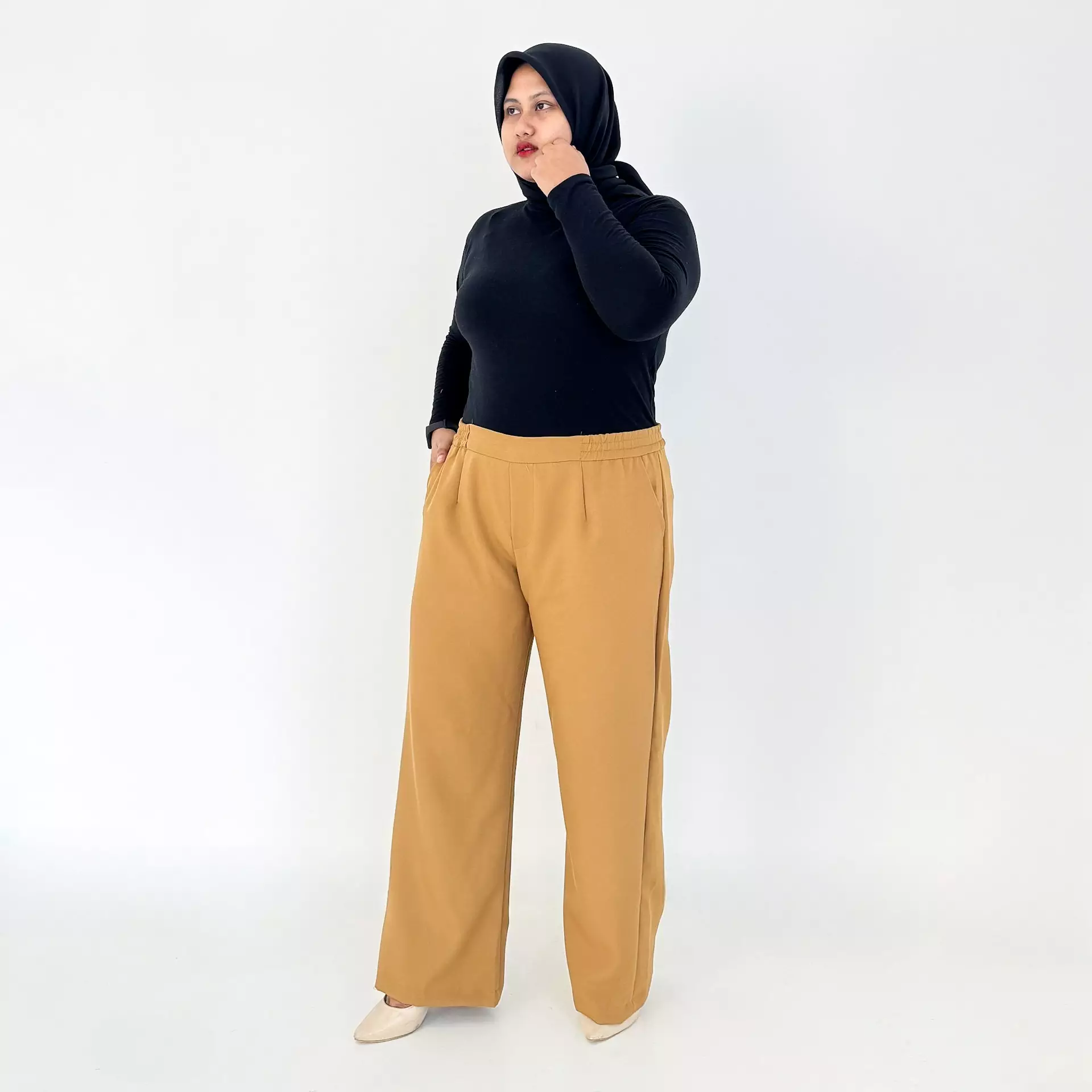 BUY 1 GET 1 FREE Kia Pants [Coklat - Abuabu] Celana Basic Officewear