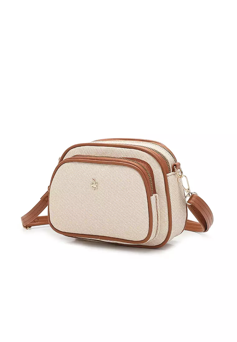 Women's Sling Bag / Crossbody Bag / Shoulder Bag (Tas Selempang Wanita / Tas Bahu Wanita) - Krem