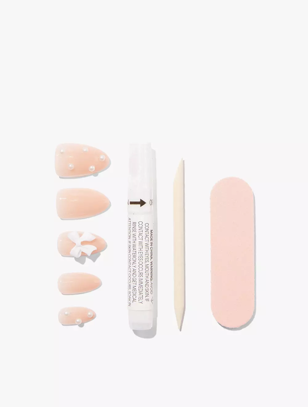 Rubi -  Beauty Nail Care  - Press On Nails - Tied In A Bow Bubbles