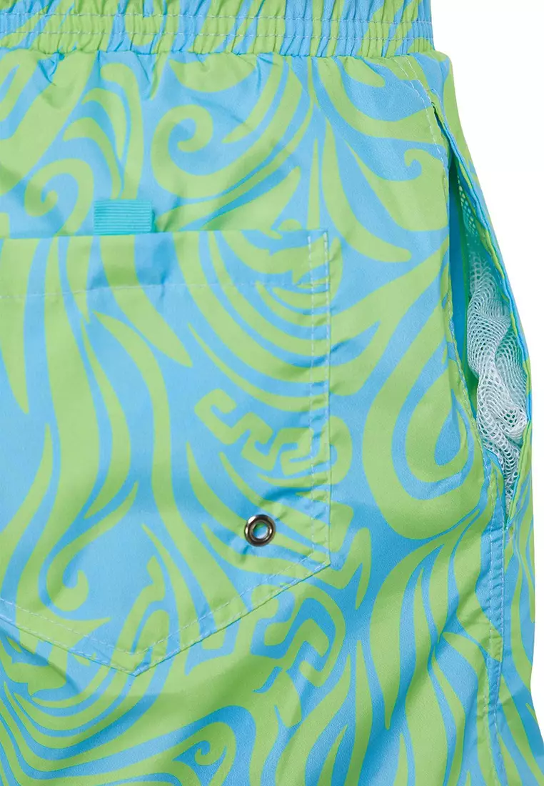 Multicolored Standard Marbling Pattern Swimsuit Swim Shorts TMNSS23DS00003