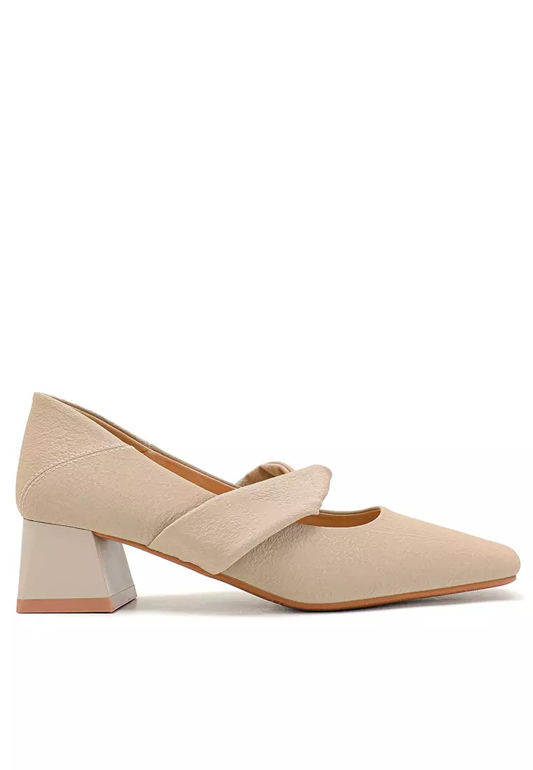 Discount on Twenty Eight Shoes  shoes - SKU: 4.5cm Pleated Strap Mary Jane Shoes By345-11