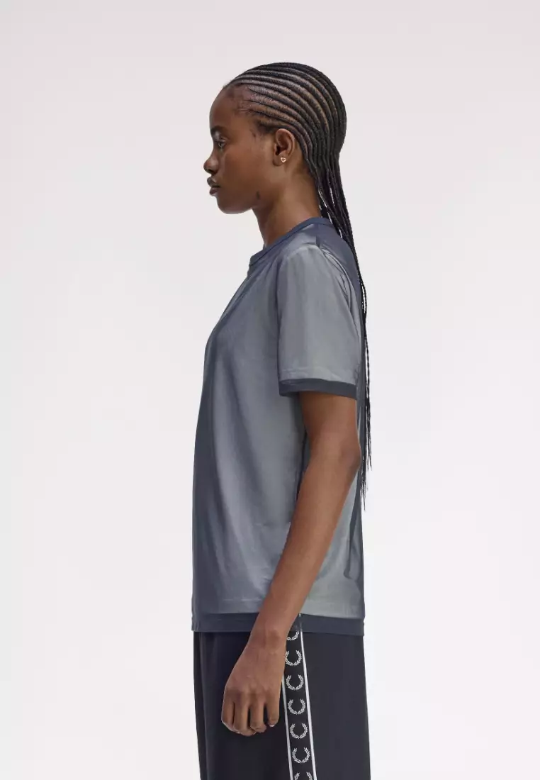 Fred Perry G1170 Mesh Overlay T-Shirt (Navy)