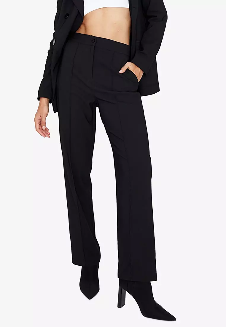 Michelle Stretch Crepe Suiting Pant With Pockets