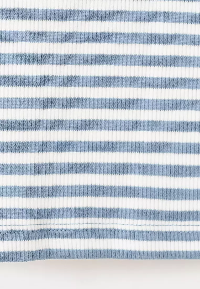 Striped Ribbed Top