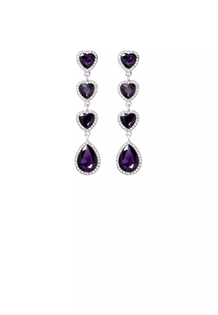 Purple deals earrings cheap