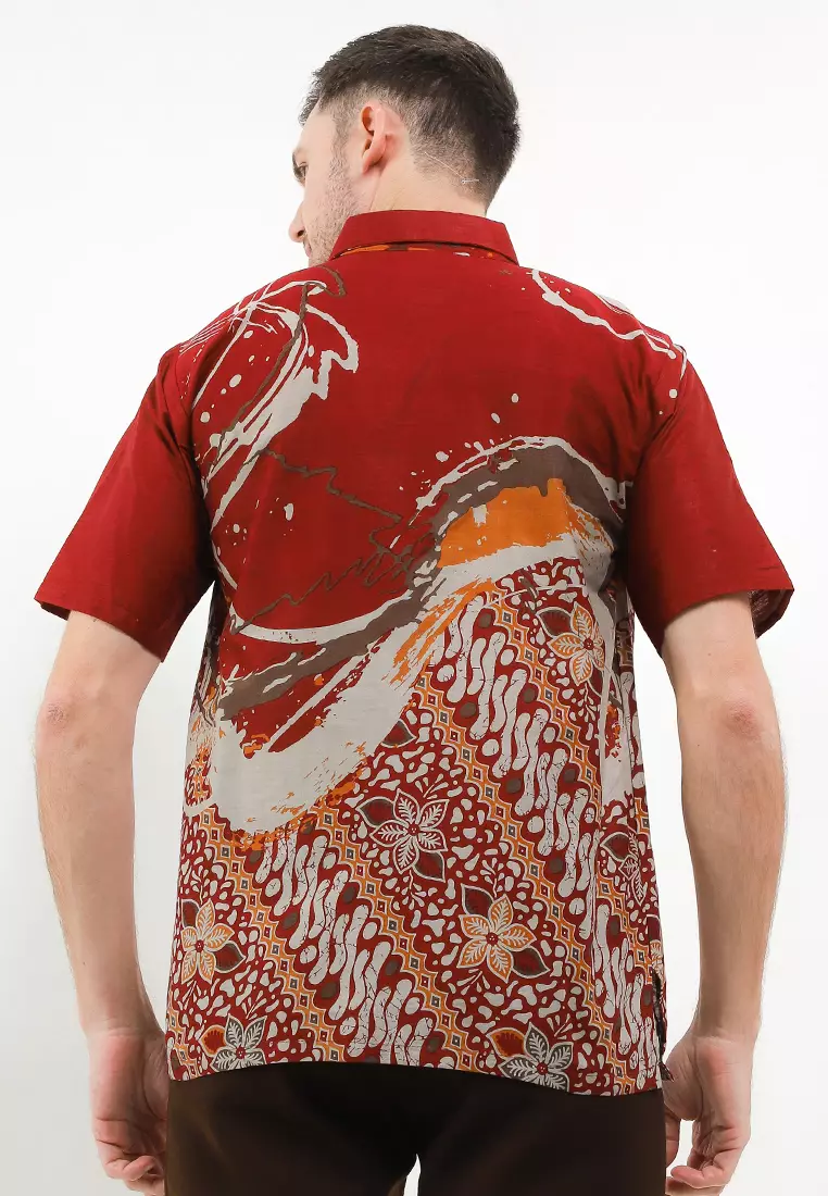 Tyaga Kemeja Batik Premium Pria Casual Modern Lengan Pendek