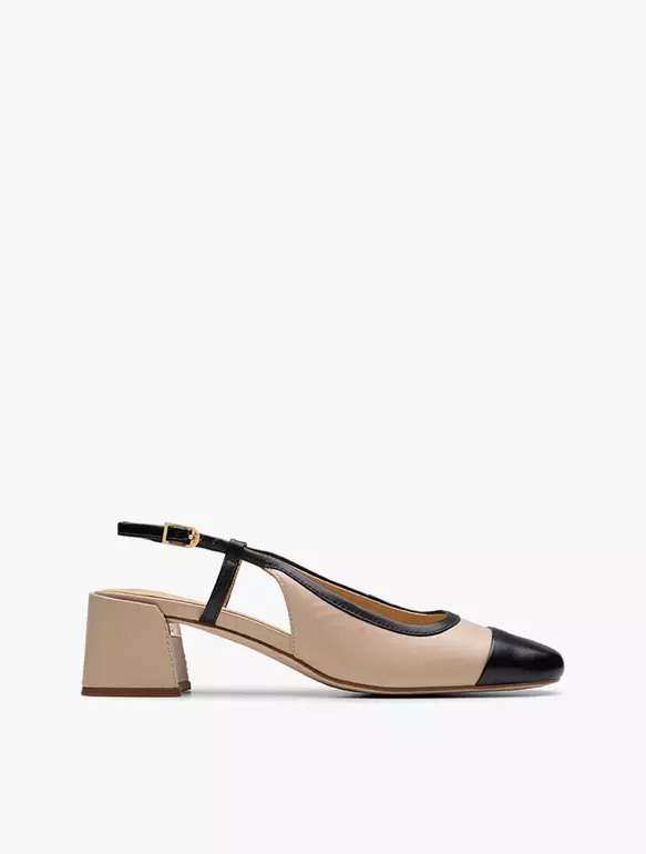 Clarks Nyta45 Sling Sand Combi Lea