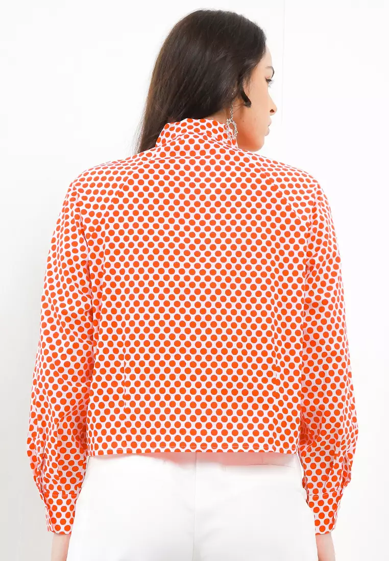 Mid Crop Polkadot Shirt