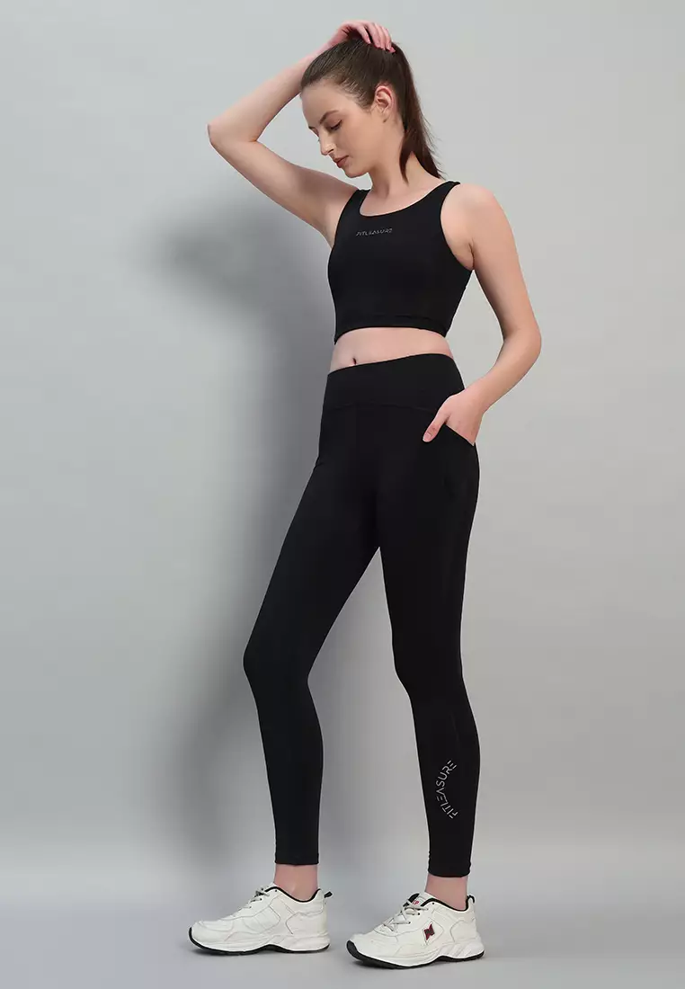 Tangki Lycra Nilon Ultra-Lembut Hitam Wanita