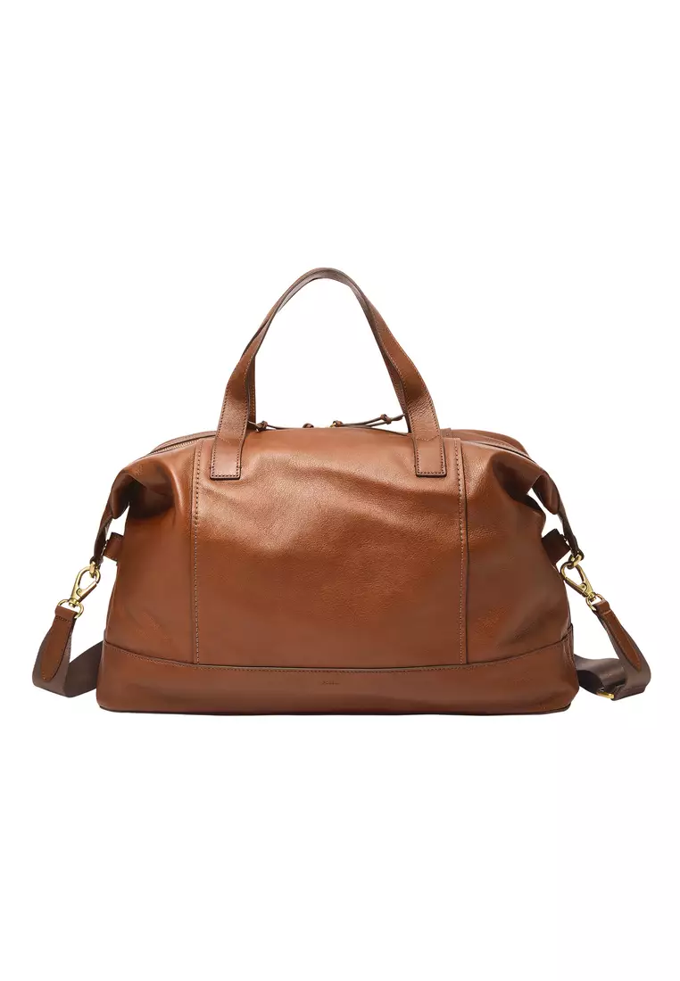 Fossil leather weekender bag cheap