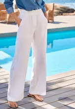 Next navy linen trousers shop