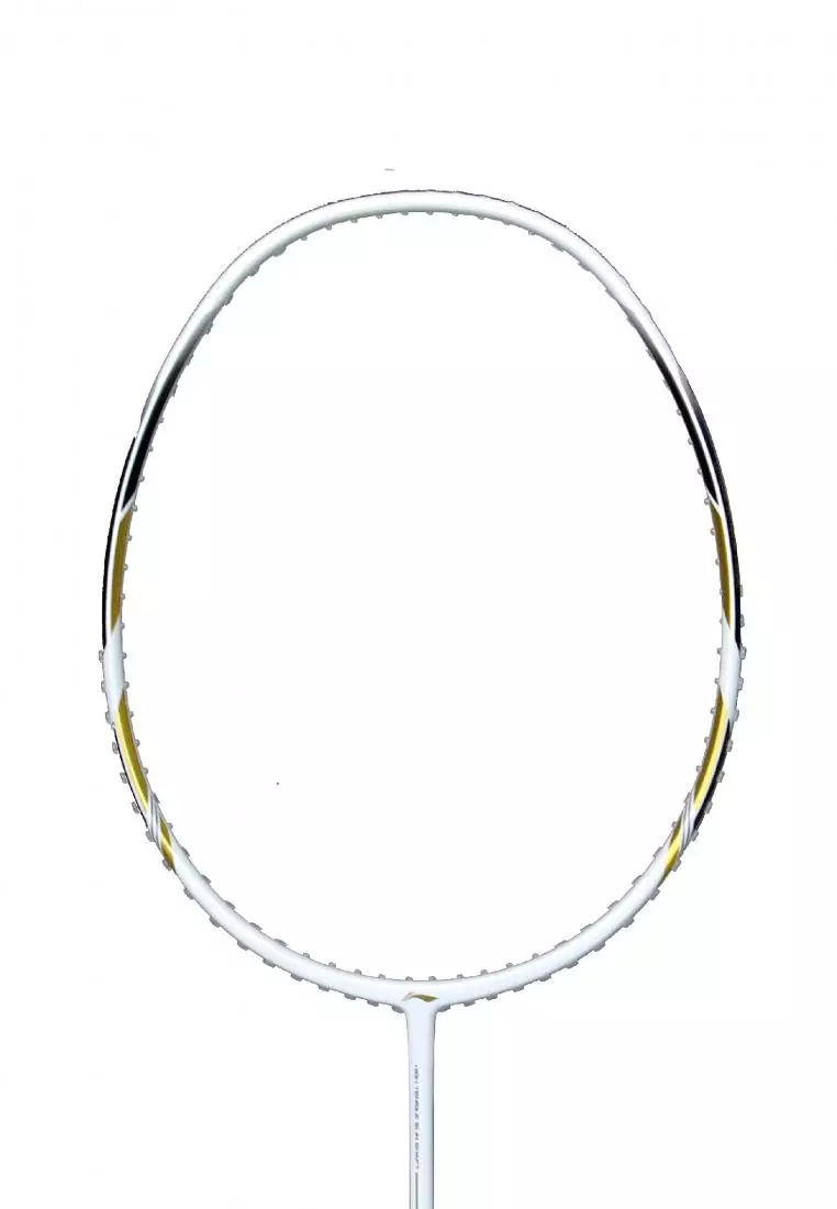Li-Ning Badminton Racket Windstorm 78+ White/Gold/Black - AYPP504-4 Free Cover Kain + String