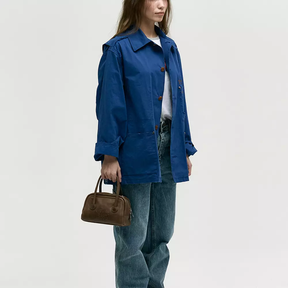 Soft Mini Tote Bag Leather Washed Brown