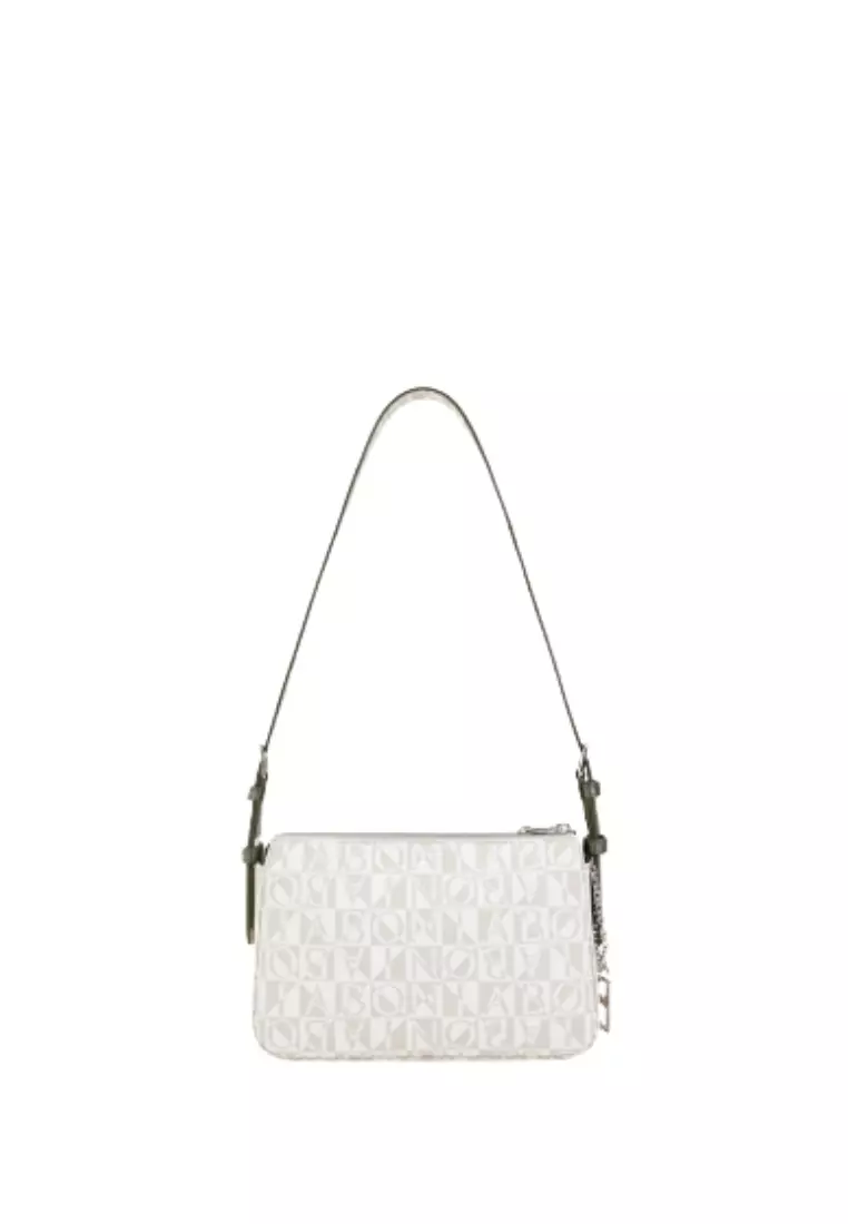 Bonia White/Green Cettina Small Crossbody Bag