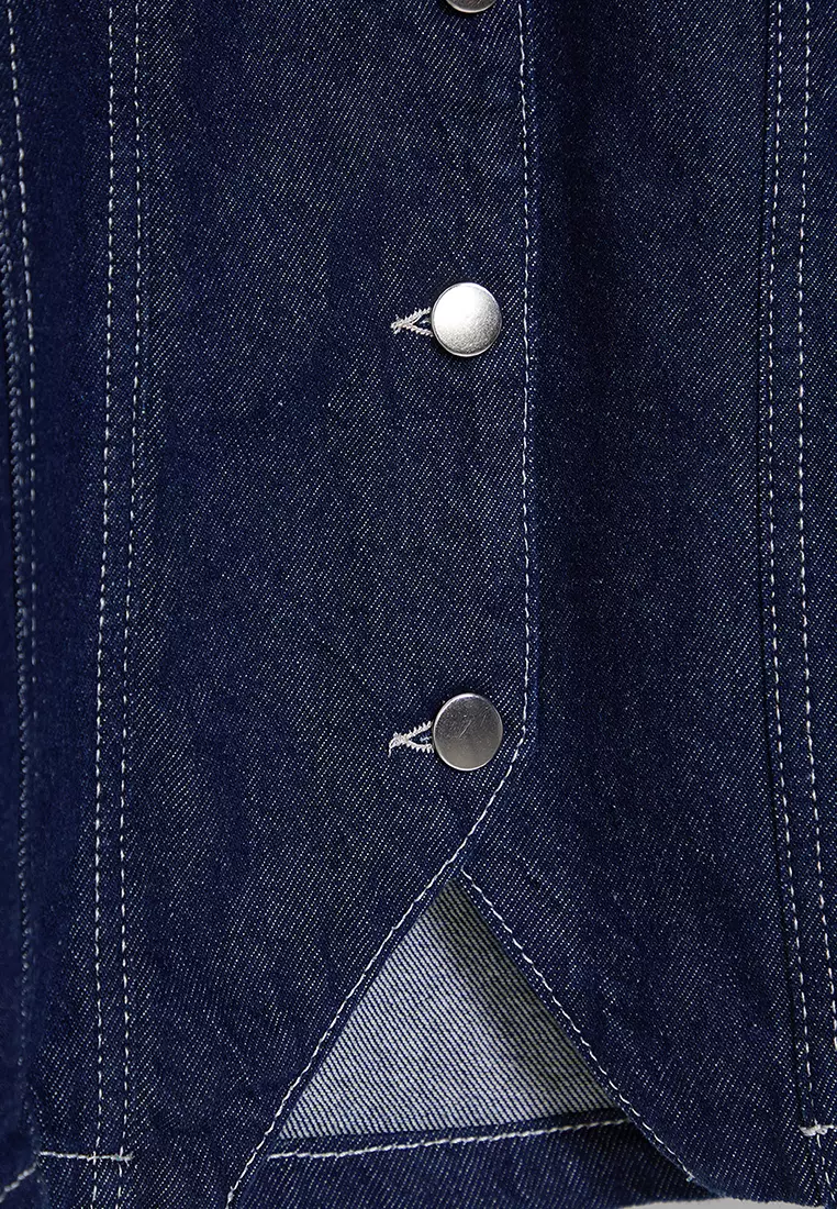 Sailor Collar Detailed Denim Jacket