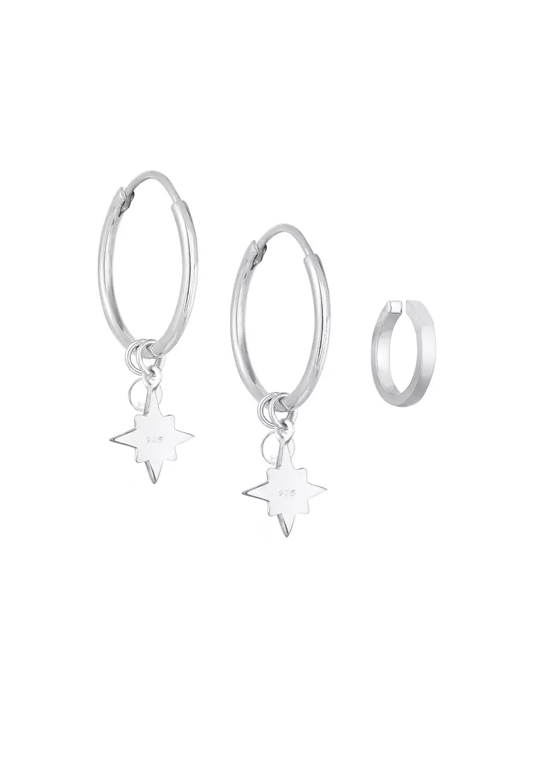 Earrings Creoles Earcuff Astro Star
