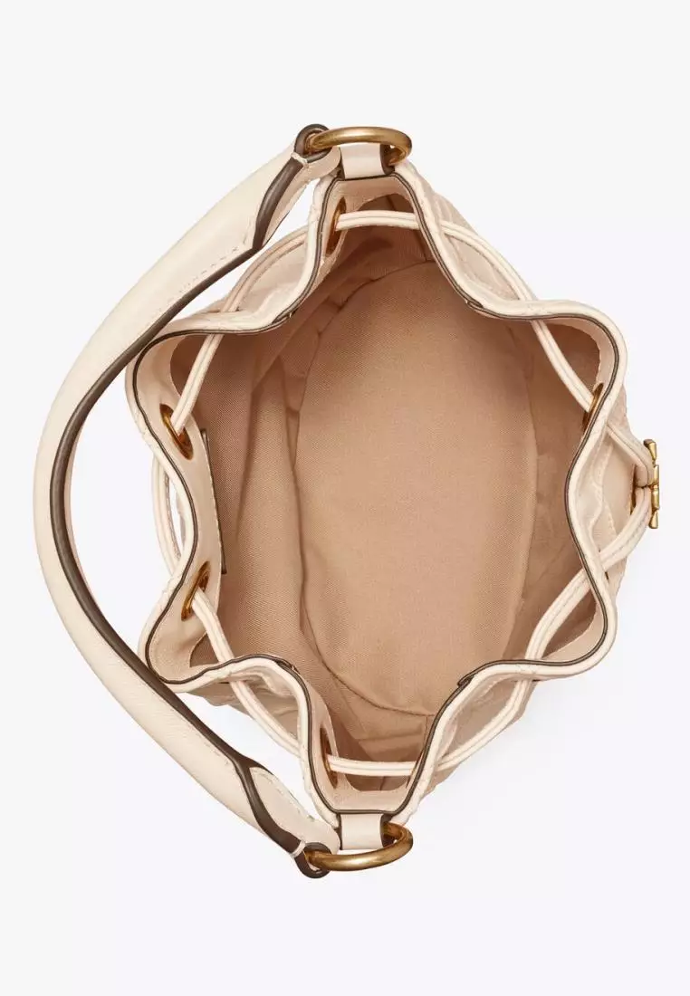 Tory Burch Fleming Soft Small Bucket Bag New Cream