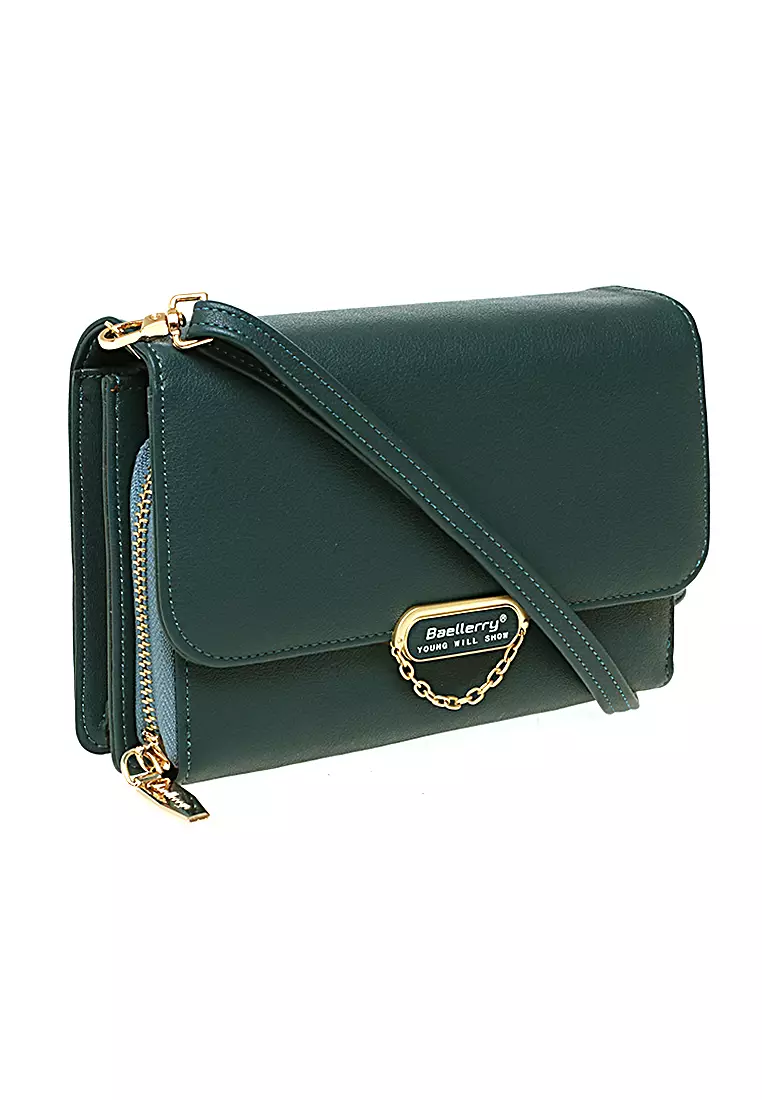 Sling Bag Tas Dompet Wanita Elegant Design Many Slot Material Leather Kulit ORIGINAL