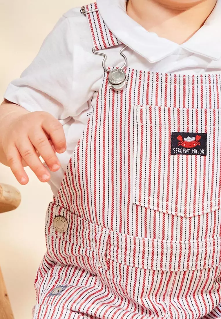 Buy Sergent Major Striped Overall Shorts 2025 Online ZALORA